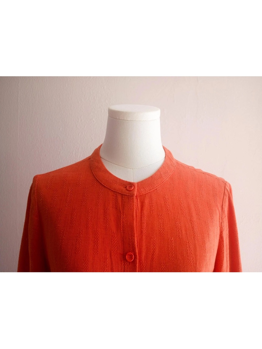 Women's Orange Long Sleeve Tiered Maxi Dress - Picture 6 of 13